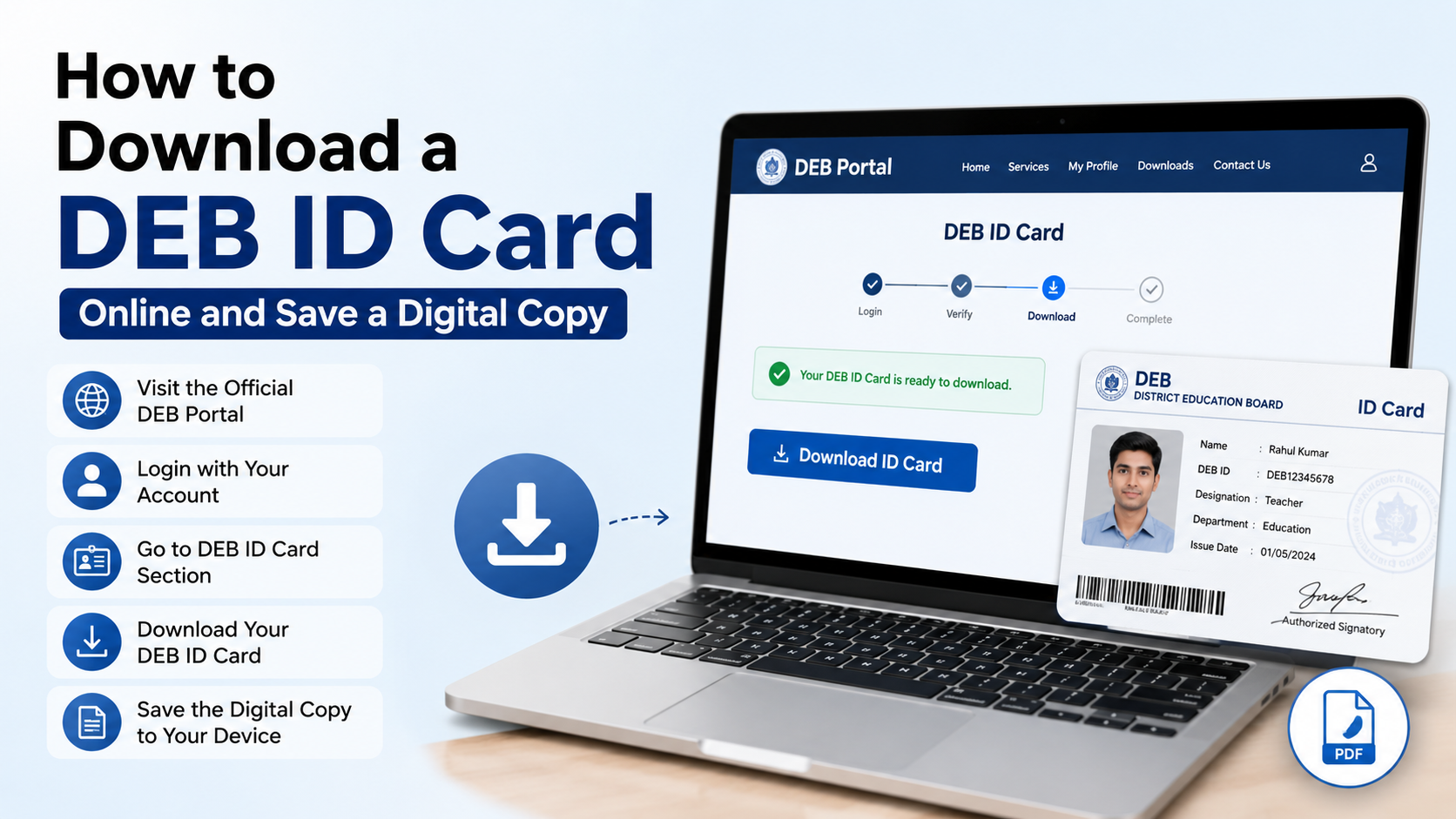How to Download a DEB ID Card Online and Save a Digital Copy