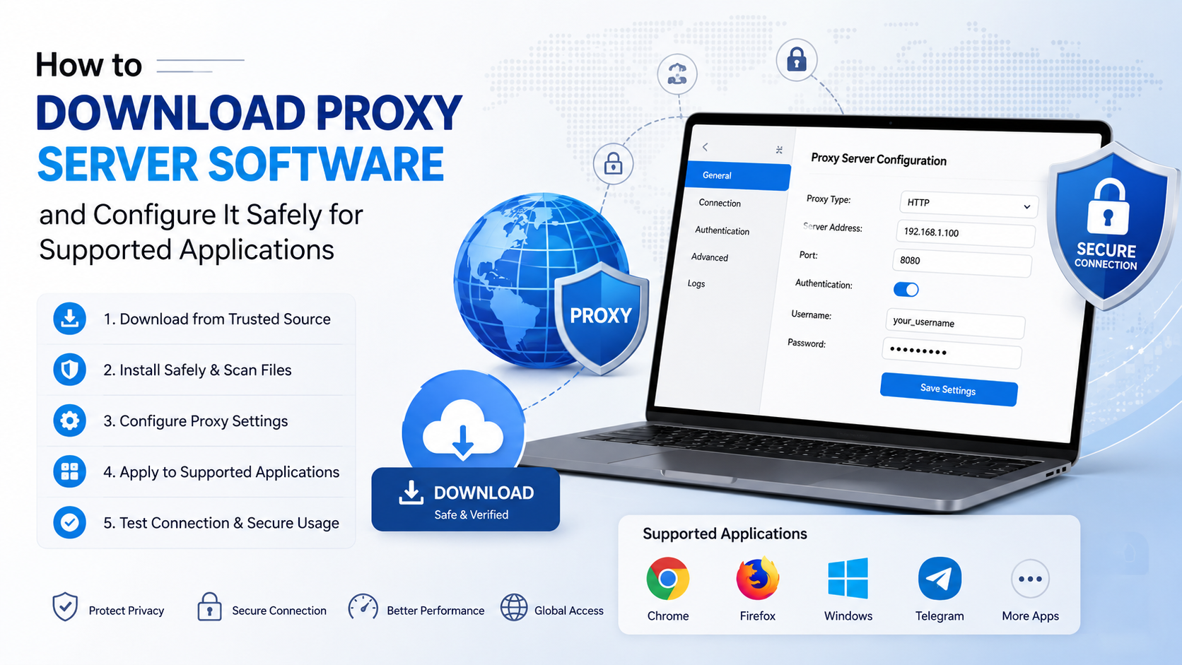 How to Download Proxy Server Software and Configure It Safely for Supported Applications