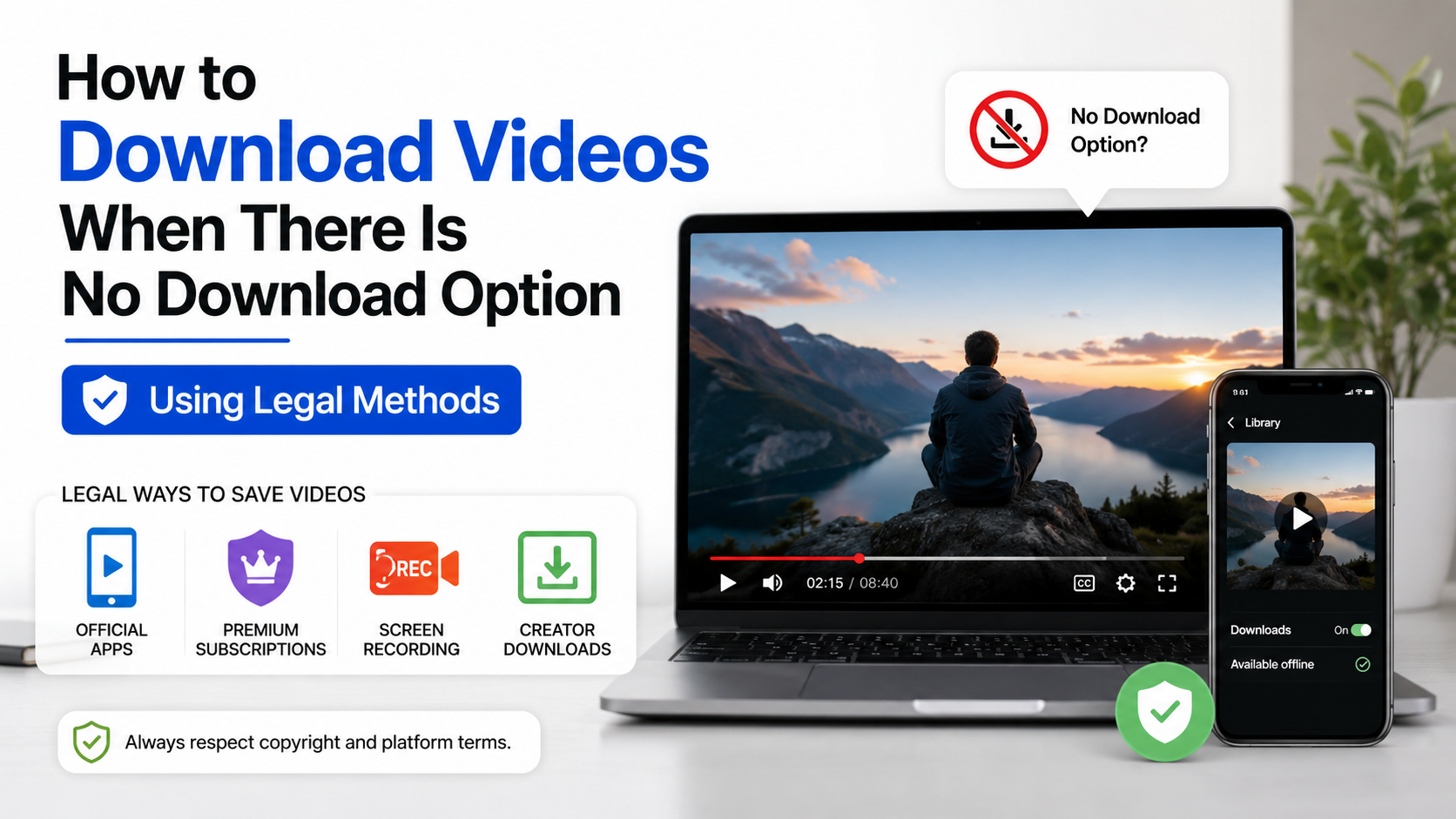 How to Download Videos When There Is No Download Option Using Legal Methods