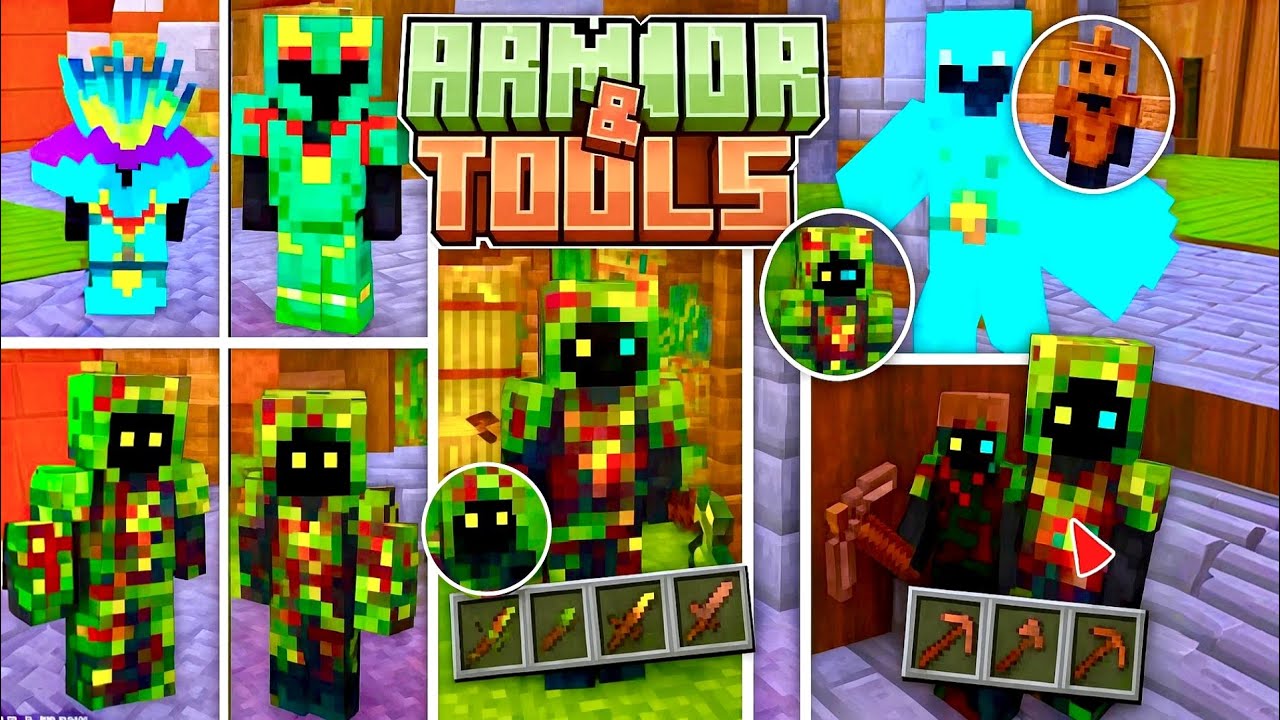 3D Armour & Tool Packs for Minecraft Bedrock Edition